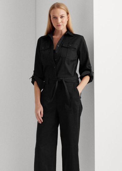 Jumpsuits Ralph Lauren Mujer Negros - Cotton Twill - NOWGR8426